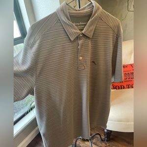 Tommy Bahama gray polo shirt, size large